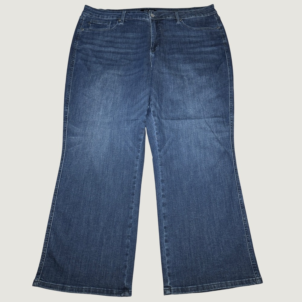 Judy Blue Straight Fit Jeans Women 24W Petite High Rise Stretch Dark Wash Blue